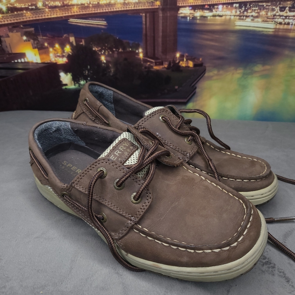 Sperry Top Sider Billfish Boys Size 5M Brown Suede Boat Shoes